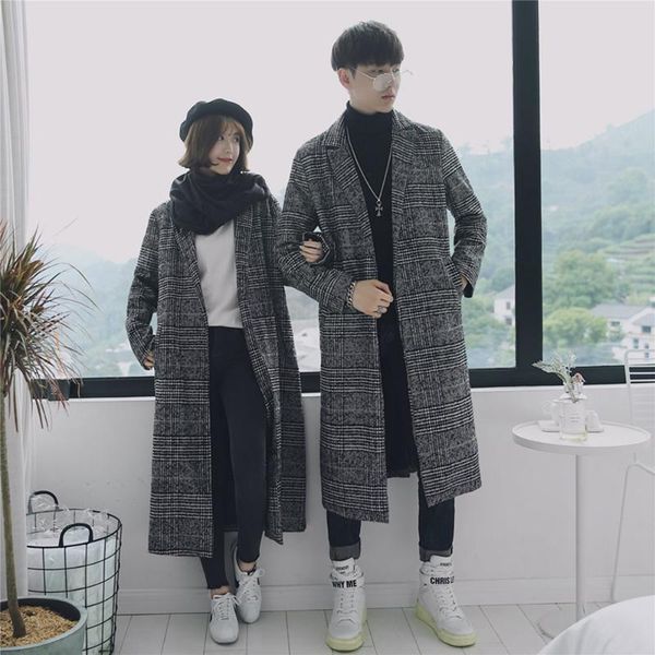 2021 autumn and winter new lovers outfit plaid long loose type thickened with fleece youthful vitality wool coat, Black
2021 autumn and winter new lovers outfit plaid long loose type thickened with fleece youthful vitality wool coat, Black