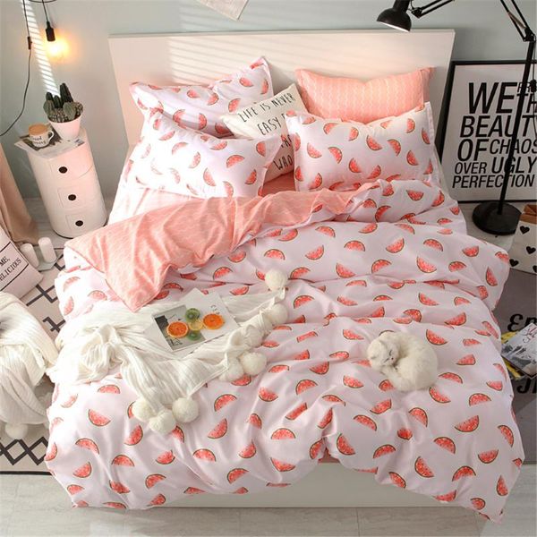 home textile single twin girls teen bedding set watermelon pink white duvet cover pillowcase sheet bed linens bedclothes
home textile single twin girls teen bedding set watermelon pink white duvet cover pillowcase sheet bed linens bedclothes