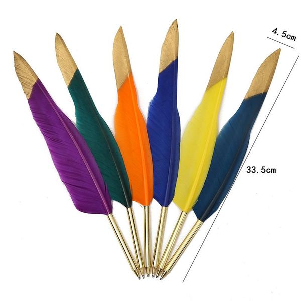 ballpoint pens vintage creative feather pen metal ink gold 1mm beautiful gift office signature school supplies, Blue;orange
ballpoint pens vintage creative feather pen metal ink gold 1mm beautiful gift office signature school supplies, Blue;orange