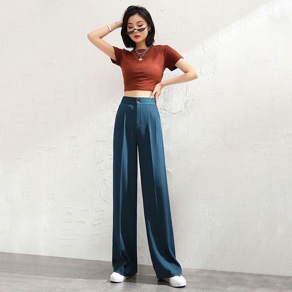 women's pants & capris korean formal career woman suit casual mopping chiffon wide leg high waist loose ruched straight trouses streetw, Black;white
women's pants & capris korean formal career woman suit casual mopping chiffon wide leg high waist loose ruched straight trouses streetw, Black;white