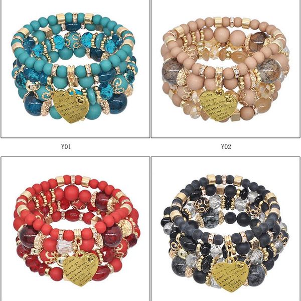 charm bracelets fashion bohemian natural turquoises stone crystal for women handmade heart bead multilayer bracelet jewelry gift, Golden;silver
charm bracelets fashion bohemian natural turquoises stone crystal for women handmade heart bead multilayer bracelet jewelry gift, Golden;silver