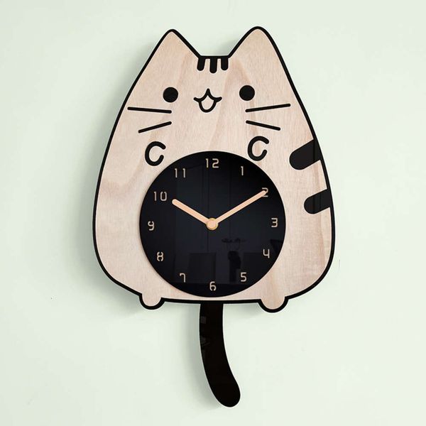 girl decoration wooden living cartoon clock home room children's room cat wagging tail creative quiet swing wall clock, Slivery;brown
girl decoration wooden living cartoon clock home room children's room cat wagging tail creative quiet swing wall clock, Slivery;brown