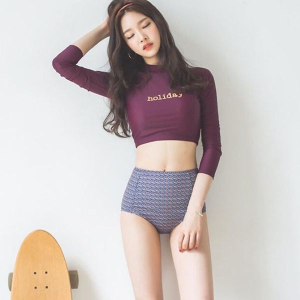 one-piece suits rash guards women swimsuit sun protection wetsuit print high waist swimwear two pieces long sleeve bathing suit beachwe
one-piece suits rash guards women swimsuit sun protection wetsuit print high waist swimwear two pieces long sleeve bathing suit beachwe
