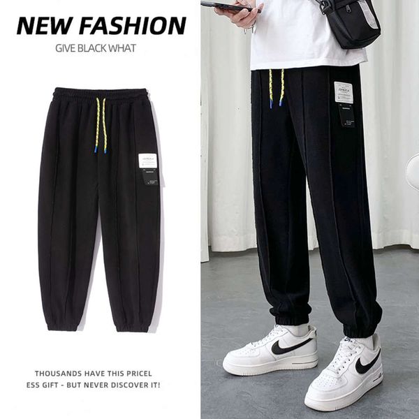 casual pants spring and autumn drawstring loose leggings fashion trend nine point guard, Black
casual pants spring and autumn drawstring loose leggings fashion trend nine point guard, Black