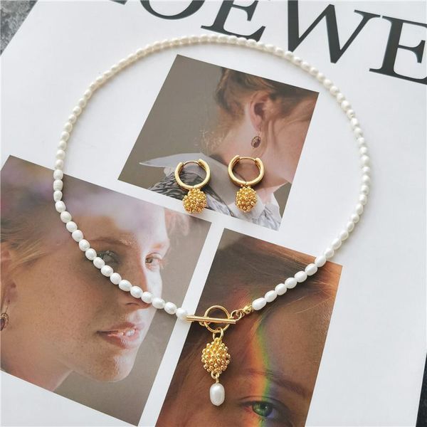 chokers natural freshwater pearl retro style water-drop shape pendant short necklace with earring for women, Golden;silver
chokers natural freshwater pearl retro style water-drop shape pendant short necklace with earring for women, Golden;silver
