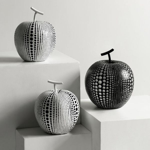 decorative objects & figurines wave point fruit abstract statue ornaments simple room decor white black apple resin figurine desk adornment
decorative objects & figurines wave point fruit abstract statue ornaments simple room decor white black apple resin figurine desk adornment