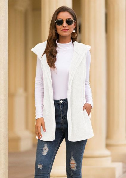 women's vests women thermal waistcoat solid color sleeveless hooded cardigan with pocket, Black;white
women's vests women thermal waistcoat solid color sleeveless hooded cardigan with pocket, Black;white