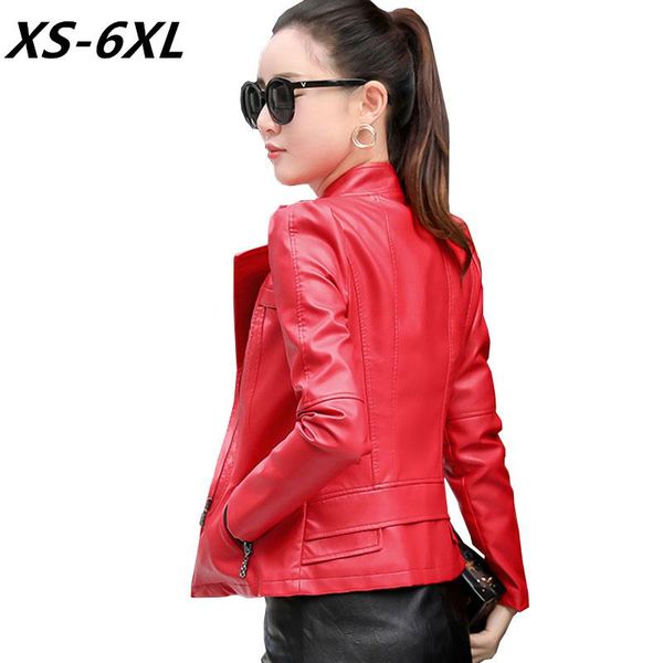 women's leather & faux autumn 2021 pu jacket women casual short coat fashion mosaic plus size bomber jackets female outerwear 7xl c88 s, Black
women's leather & faux autumn 2021 pu jacket women casual short coat fashion mosaic plus size bomber jackets female outerwear 7xl c88 s, Black