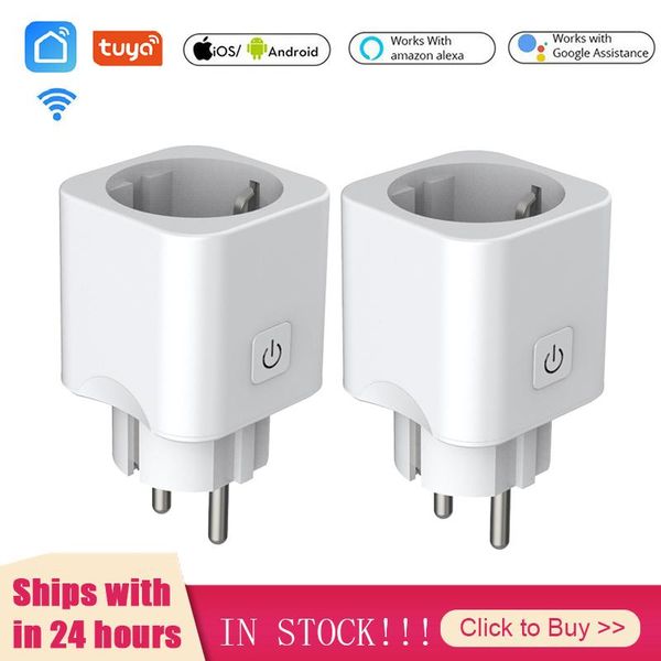 smart power plugs wifi eu plug socket 10a tuya remote control monitor mini supports amazon for alexa google home 
smart power plugs wifi eu plug socket 10a tuya remote control monitor mini supports amazon for alexa google home
