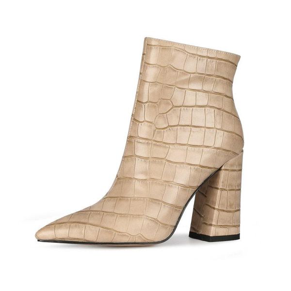 boots 2021 ladies short spring autumn zipper pointed thick high heel women's shoes fashion stone pattern winter large size, Black
boots 2021 ladies short spring autumn zipper pointed thick high heel women's shoes fashion stone pattern winter large size, Black