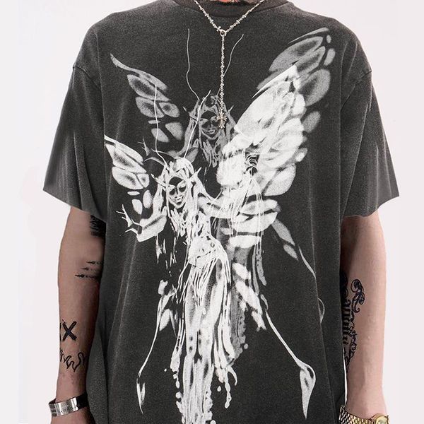 women's t-shirt harajuku aesthetic graphic tees damaged vintage hip hop long sleeve t shirt oversized streetwear summer, White
women's t-shirt harajuku aesthetic graphic tees damaged vintage hip hop long sleeve t shirt oversized streetwear summer, White