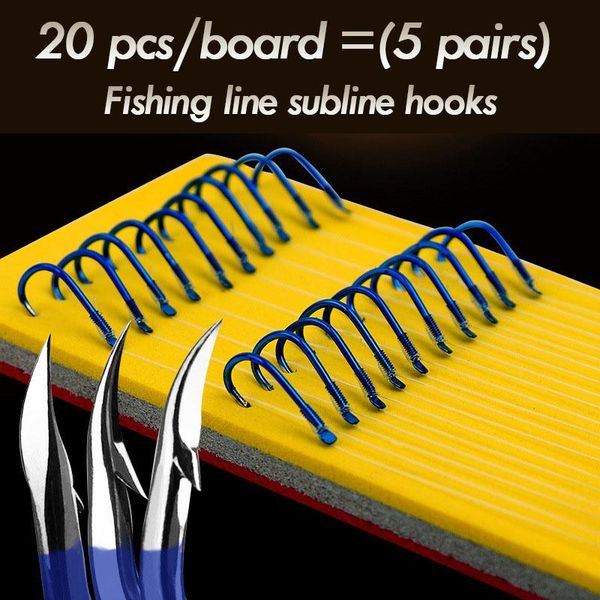 2boards/lot (40pcs_5pairs) fishing hooks high carbon steel totally hand winding 1#- 10 # extremely sharp fishhooks barbed hooks
2boards/lot (40pcs_5pairs) fishing hooks high carbon steel totally hand winding 1#- 10 # extremely sharp fishhooks barbed hooks