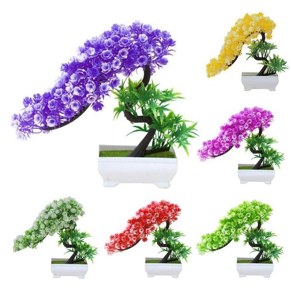 decorative flowers & wreaths 8 colors artificial plants bonsai small tree pot fake potted ornaments for home decoration el garden decor 
decorative flowers & wreaths 8 colors artificial plants bonsai small tree pot fake potted ornaments for home decoration el garden decor