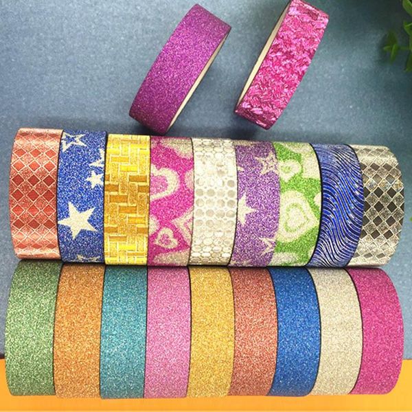 gift wrap masking adhesive 5pcs/10pcs glitter sticky paper tape label printing diy scrapbooking decor crafts 2021ing
gift wrap masking adhesive 5pcs/10pcs glitter sticky paper tape label printing diy scrapbooking decor crafts 2021ing