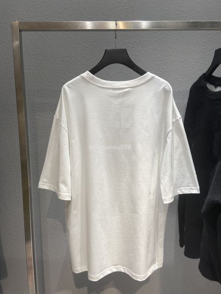 women's t-shirt spring and summer high version b family oblique letter printing pullover round neck loose versatile men's women�, White
women's t-shirt spring and summer high version b family oblique letter printing pullover round neck loose versatile men's women�, White