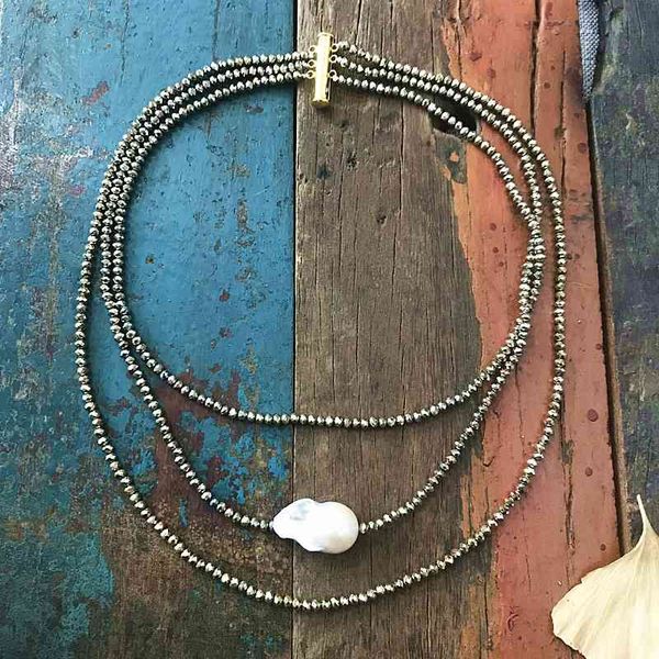 baroque pearl multilayer chain women fashion jewelry 2020 glamour short necklace statement collier de perl, Silver
baroque pearl multilayer chain women fashion jewelry 2020 glamour short necklace statement collier de perl, Silver