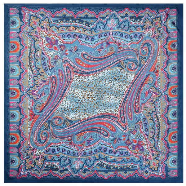 scarves 100*100cm silk scarf women square wraps russian retro cashew neckerchief female foulard hijab lady bufandas, Blue;gray
scarves 100*100cm silk scarf women square wraps russian retro cashew neckerchief female foulard hijab lady bufandas, Blue;gray