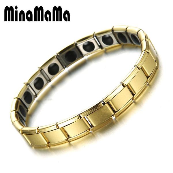 charm bracelets stainless steel tourmaline magnetic for arthritis pain relief women healthy care men's jewelry male, Golden;silver
charm bracelets stainless steel tourmaline magnetic for arthritis pain relief women healthy care men's jewelry male, Golden;silver