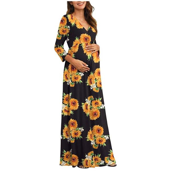 dress women maternity pregnancy casual 3/4 sleeve v-neck maxi wrap long robe femme clothes for pregnant vestidos dresses, White
dress women maternity pregnancy casual 3/4 sleeve v-neck maxi wrap long robe femme clothes for pregnant vestidos dresses, White