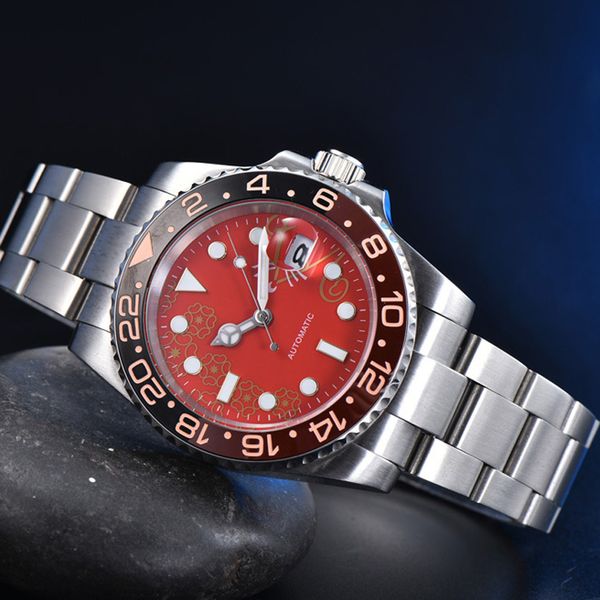 sterile red mouse face men automatic mechanical clock rustless steel color two colors ceramic ring, Slivery;brown
sterile red mouse face men automatic mechanical clock rustless steel color two colors ceramic ring, Slivery;brown