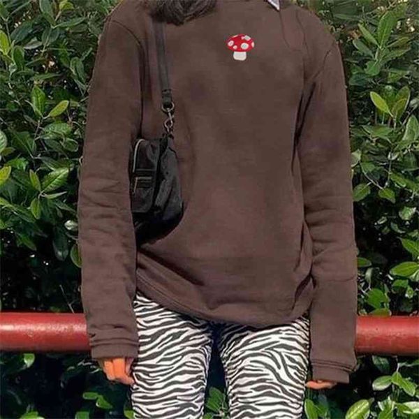 mushroom embroidery oversize harajuku brown sweatshirt pullover women o-neck long sleeved sudaderas winter clothes 210805, Black
mushroom embroidery oversize harajuku brown sweatshirt pullover women o-neck long sleeved sudaderas winter clothes 210805, Black