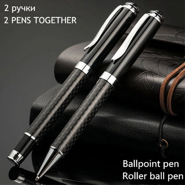 2pcs/lot carbon fiber ballpoint and rollerball pen school office stationery luxury writing ball pens gift
2pcs/lot carbon fiber ballpoint and rollerball pen school office stationery luxury writing ball pens gift
