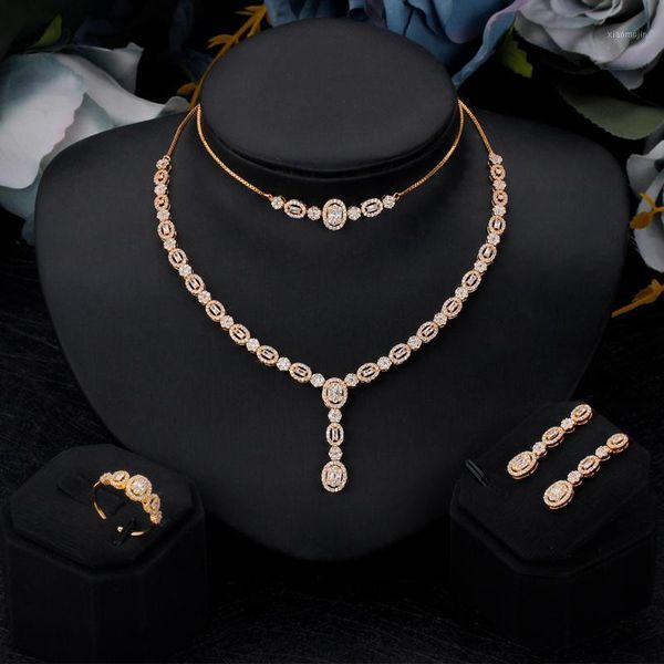 earrings & necklace charming bridal jewelry set for wedding engagement cubic zirconia women accessories trendy fashion ring high quality, Silver
earrings & necklace charming bridal jewelry set for wedding engagement cubic zirconia women accessories trendy fashion ring high quality, Silver