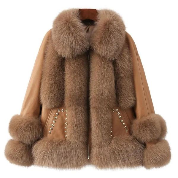 women's fur & faux short leather jacket 2021 autumn winter style spliced fashion plus cotton parka coat, Black
women's fur & faux short leather jacket 2021 autumn winter style spliced fashion plus cotton parka coat, Black