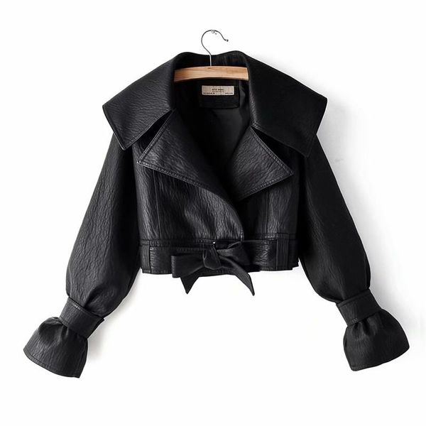 women's leather & faux autumn women pu jackets short coat turndown collar belt lace-up motorcycle black punk red overcoat female outwea
women's leather & faux autumn women pu jackets short coat turndown collar belt lace-up motorcycle black punk red overcoat female outwea