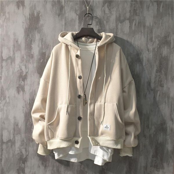 men's jackets japanese style spring wear outer hong kong and autumn trendy sweater hooded jacket korean cardigan, Black;brown
men's jackets japanese style spring wear outer hong kong and autumn trendy sweater hooded jacket korean cardigan, Black;brown