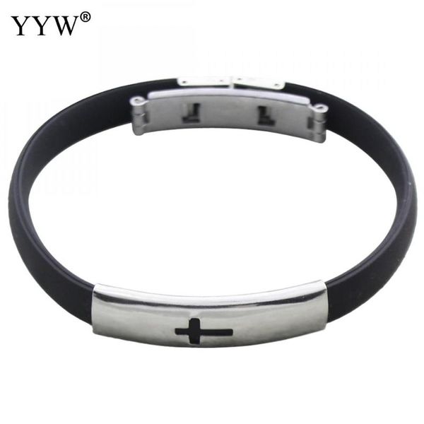 charm bracelets fashion men stainless steel bracelet bangles silicone cross black rubber wristband jewelry, Golden;silver
charm bracelets fashion men stainless steel bracelet bangles silicone cross black rubber wristband jewelry, Golden;silver