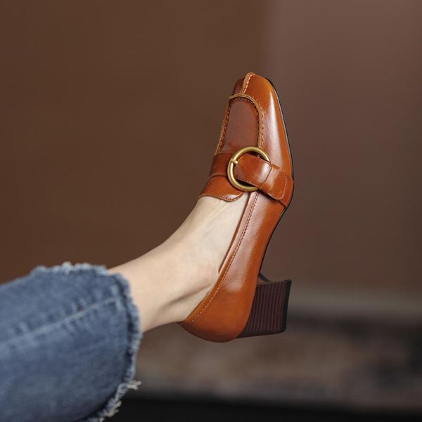 dress shoes mordoan genuine cow leather loafers retro women's mid-heel square toe ladies casual oxford, Black
dress shoes mordoan genuine cow leather loafers retro women's mid-heel square toe ladies casual oxford, Black