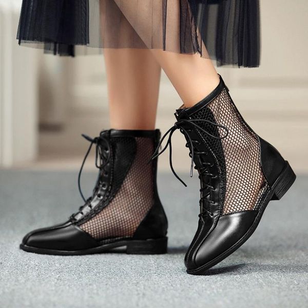 boots women mesh summer sandals shoes ankle boot chunky heels lace up hollow out low-heeled cool bootie large size 45, Black
boots women mesh summer sandals shoes ankle boot chunky heels lace up hollow out low-heeled cool bootie large size 45, Black