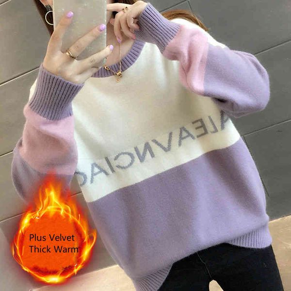 brand sweaters harajuku letter embroidery women sweater winter plus velvet thicken warm knitted fresh feeling pullover f, White;black
brand sweaters harajuku letter embroidery women sweater winter plus velvet thicken warm knitted fresh feeling pullover f, White;black