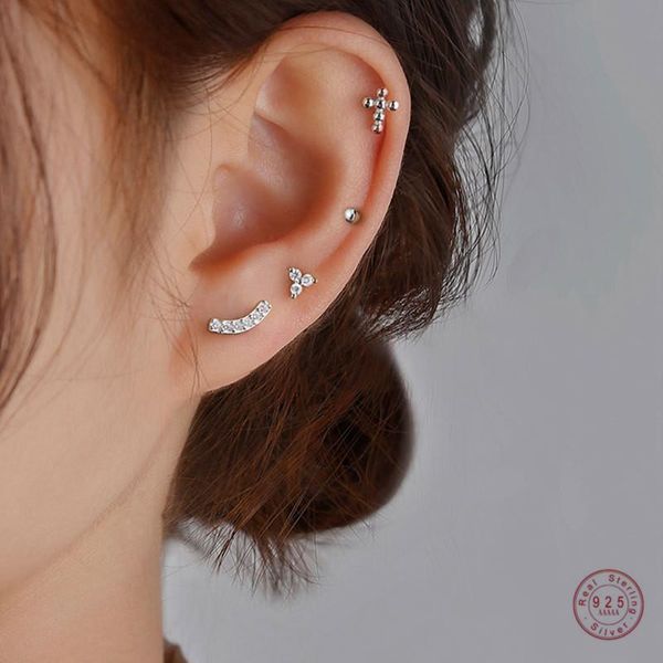stud 925 sterling silver simple pavé crystal rainbow flower cross earrings women classic temperament party jewelry, Golden;silver
stud 925 sterling silver simple pavé crystal rainbow flower cross earrings women classic temperament party jewelry, Golden;silver