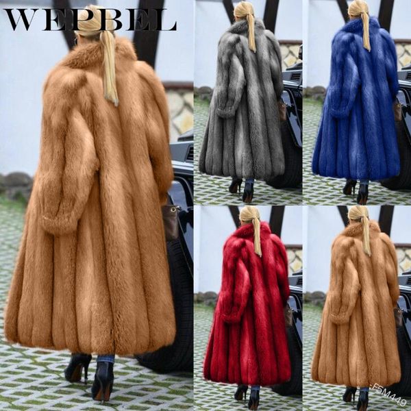 women's fur & faux wepbel winter women coat luxury long loose lapel overcoat thick warm jacket outwear, Black
women's fur & faux wepbel winter women coat luxury long loose lapel overcoat thick warm jacket outwear, Black