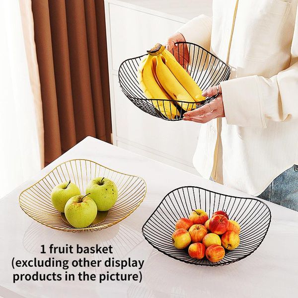 storage baskets creative iron fruit plate kitchen vegetable basket drain household living room candy accessories
storage baskets creative iron fruit plate kitchen vegetable basket drain household living room candy accessories