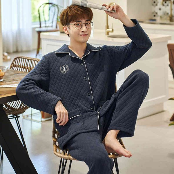 winter clip cotton men pajamas set thick warm sleepwear long sleeve turn-down collar loose plus size 3xl mens pijamas, Black;brown
winter clip cotton men pajamas set thick warm sleepwear long sleeve turn-down collar loose plus size 3xl mens pijamas, Black;brown