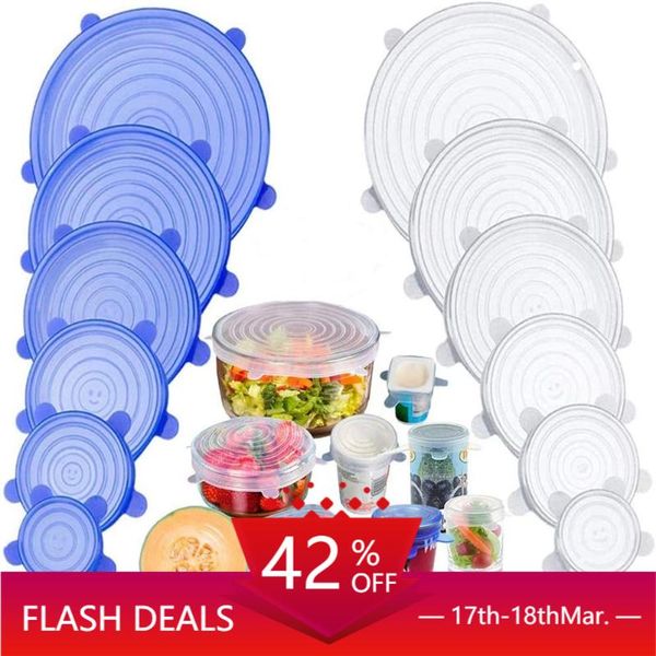 kitchen storage & organization 6ps silicone cover stretch lids reusable airtight food wrap covers keeping fresh seal bowl stretchy cookware
kitchen storage & organization 6ps silicone cover stretch lids reusable airtight food wrap covers keeping fresh seal bowl stretchy cookware