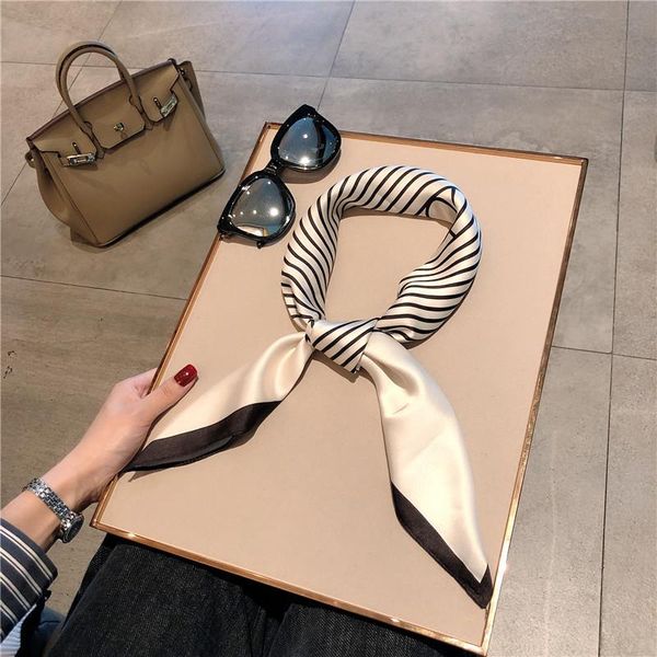 scarves small square scarf silk female all-match stripe air hostess spring and autumn accessories, Blue;gray
scarves small square scarf silk female all-match stripe air hostess spring and autumn accessories, Blue;gray
