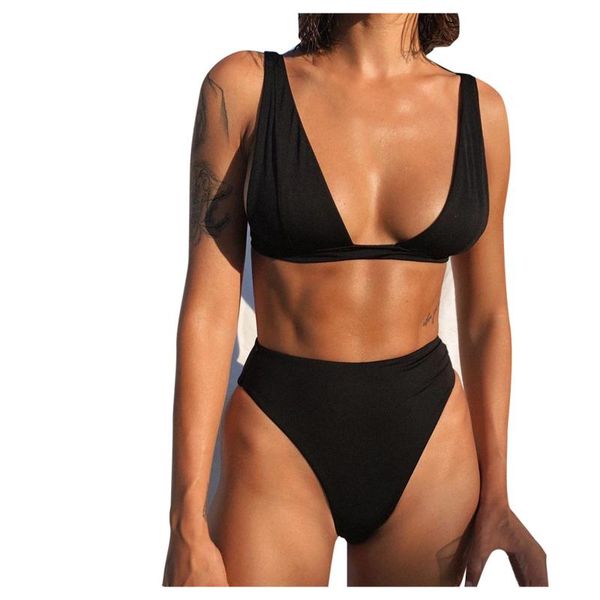women's swimwear fashion solid color open back slim bikini swimsuit deep v push-up beachwear costumi da bagno donna push up 1208, White;black
women's swimwear fashion solid color open back slim bikini swimsuit deep v push-up beachwear costumi da bagno donna push up 1208, White;black