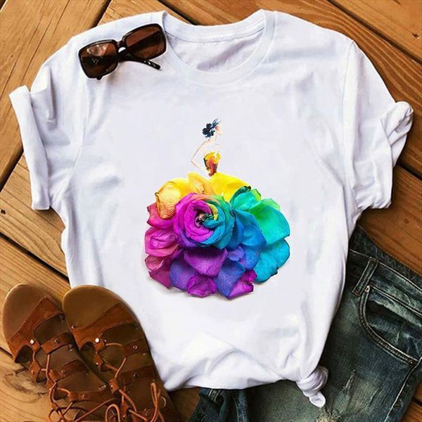 rainbow dress girl print womens t shirt short sleeve o neck loose tee female clothes camisetas mujer, White
rainbow dress girl print womens t shirt short sleeve o neck loose tee female clothes camisetas mujer, White