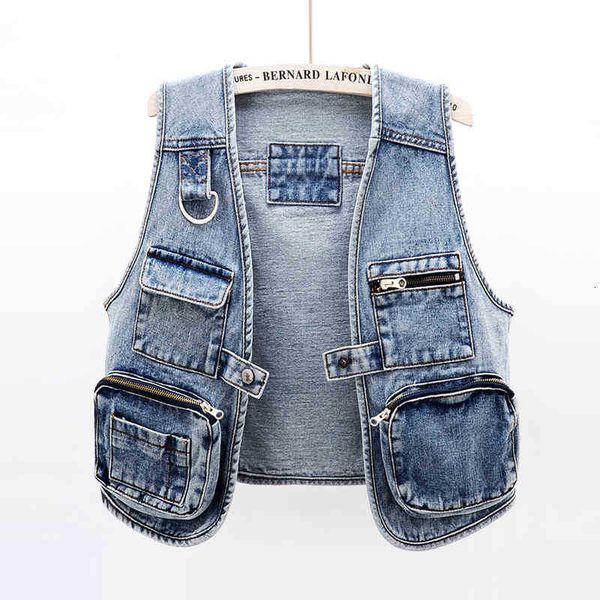 women's vests korean vintage denim fashion pocket jeans waistcoat sleeveless jacket short small hip hop streetwear g282 ydo6, Black;white
women's vests korean vintage denim fashion pocket jeans waistcoat sleeveless jacket short small hip hop streetwear g282 ydo6, Black;white