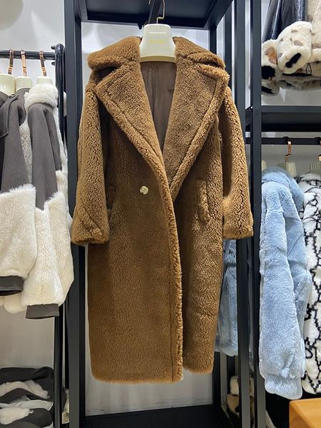 women's fur & faux 2021 arrival lady's classic woolen teddy bear coats thick warm long overcoat, Black
women's fur & faux 2021 arrival lady's classic woolen teddy bear coats thick warm long overcoat, Black