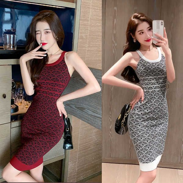 summer fashion women o neck sleeveless vest knitted slim temperament bag hip dress 210531, Black;gray
summer fashion women o neck sleeveless vest knitted slim temperament bag hip dress 210531, Black;gray