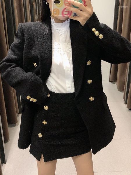 women's wool & blends women coat style autumn and winter velvet blazer dress black v-neck with a crossover lapel collar double-breasted
women's wool & blends women coat style autumn and winter velvet blazer dress black v-neck with a crossover lapel collar double-breasted