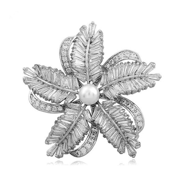 pins, brooches mainlead luxury zircon cz flower brooch pins silver color simulated pearl for women christmas gift jewelry, Gray
pins, brooches mainlead luxury zircon cz flower brooch pins silver color simulated pearl for women christmas gift jewelry, Gray