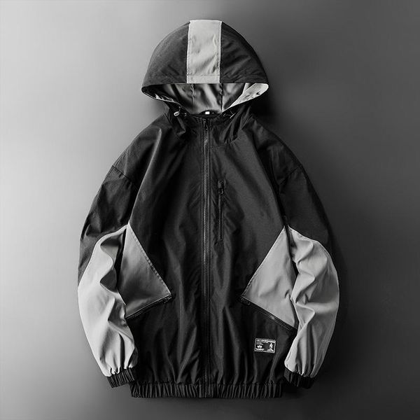 men's jackets japanese casual sports jacket fashion color block hooded 2021 spring and autumn youth harajuku men, Black;brown
men's jackets japanese casual sports jacket fashion color block hooded 2021 spring and autumn youth harajuku men, Black;brown