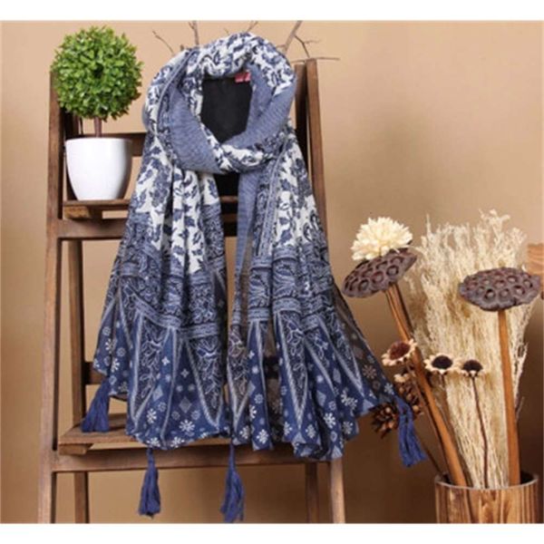 ethnic style blue white porcelain tassel cotton hemp elegant literature and art super large shawl silk scarf female, Blue;black
ethnic style blue white porcelain tassel cotton hemp elegant literature and art super large shawl silk scarf female, Blue;black