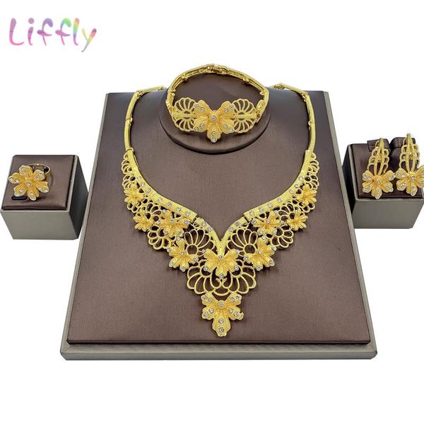 earrings & necklace liffly dubai charm women fashion jewelry sets flower bracelet party ring luxury wedding gift, Silver
earrings & necklace liffly dubai charm women fashion jewelry sets flower bracelet party ring luxury wedding gift, Silver